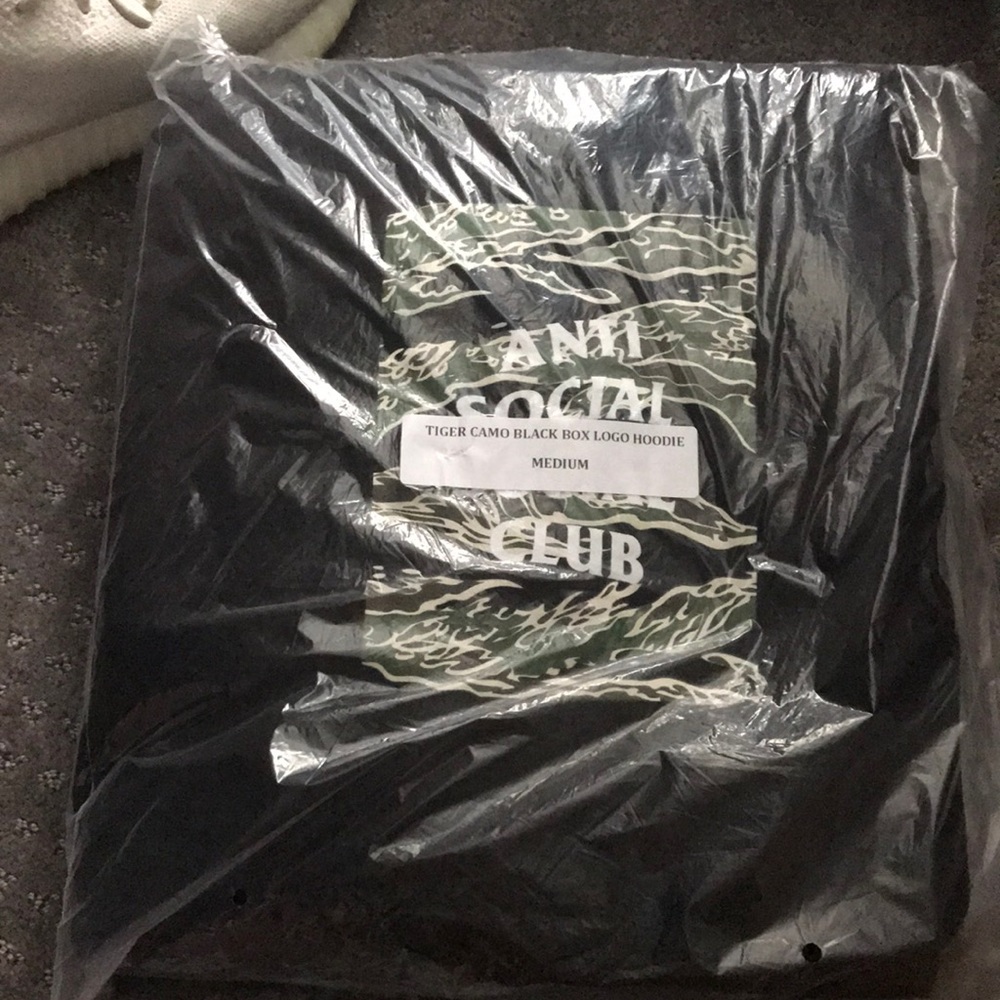 Anti Social Social Club Tiger Camo Black Box Logo